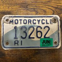 🇺🇸 U.S. Motorradnummer, Rhode Island 13262 - (18x10cm)