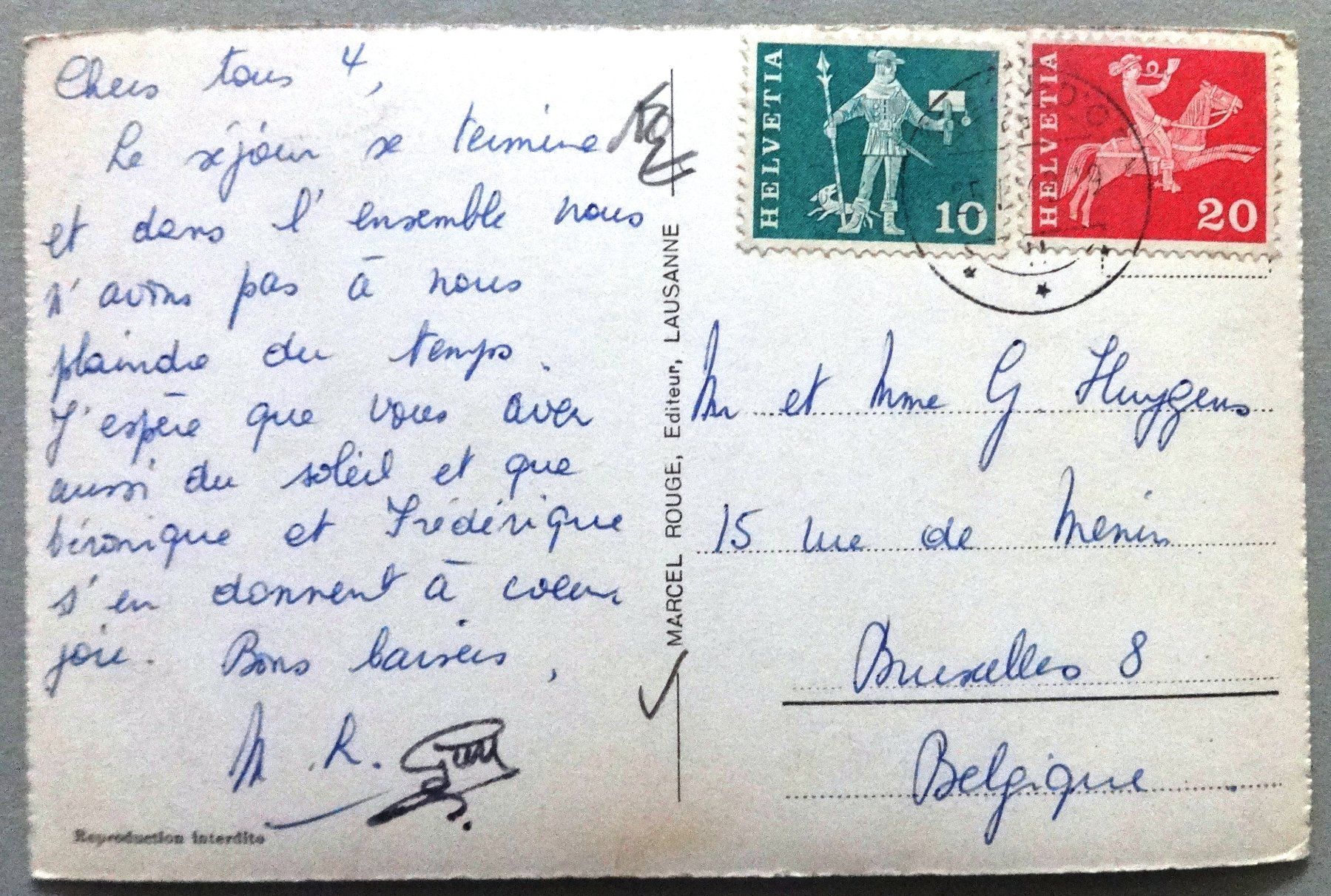 Cartoline postali: Château d'Oex – Usato da Fétigny venduto da Billy2miny 1