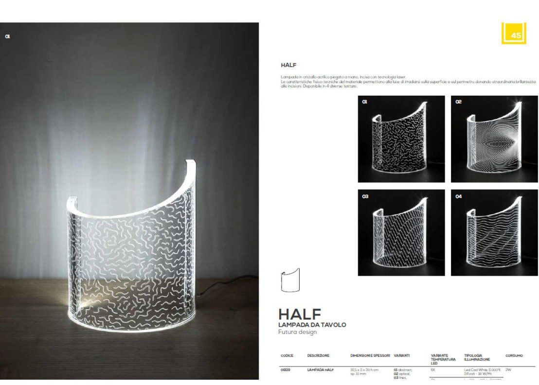 Lampade: Vesta Design-Tischlampe HALF Abstract – Nuovo e nell'imballaggio originale da Uitikon Waldegg venduto da UitiZH 3