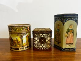 3 alte Blechdosen