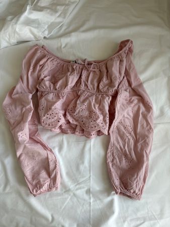 MEET ME THERE Bluse Kurz Rosafarben Grösse XXS/XS wie neu