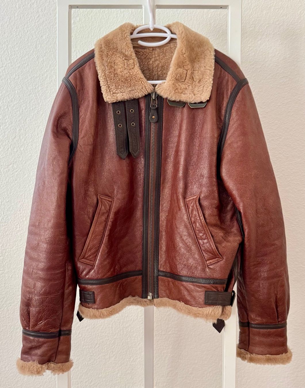 Giacche: Lederjacke, Fliegerjacke, Lamfell, Echtleder, VMC – Usato da Münchenstein venduto da focuz