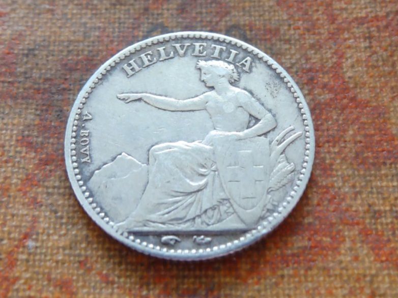 Alle Münzen: 1/2 Fr. 1851  (A) – Gebraucht aus Romanel-sur-Lausanne von Swift13 1