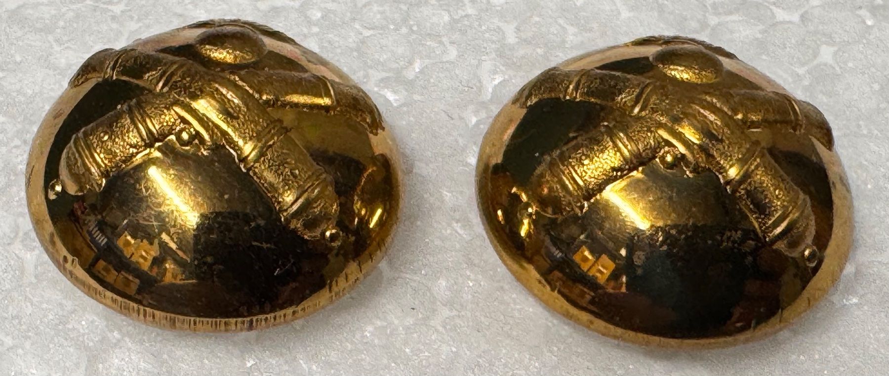 Bottoni: Originale Schweizer Uniformknöpfe, Goldfarbig – Usato da Andwil SG venduto da Ariisa1234 3