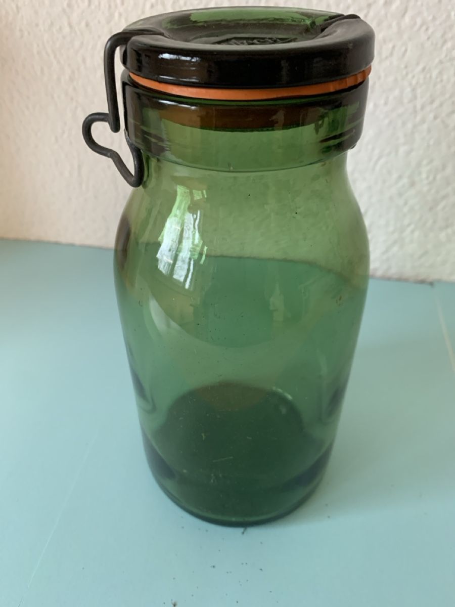 Bülacher Behälter & Ähnliches: Vintage Bülach Einmachglas, grün, Scheunenfund – Gebraucht aus Höri von outsells 1
