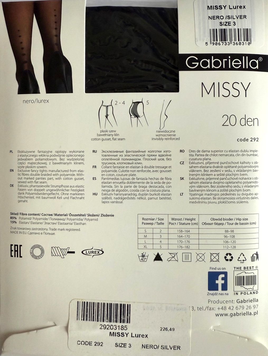 Calze & Collant: Strumpfhose Gabriella Missy – Nuovo e nell'imballaggio originale da Menziken venduto da ABA60 1