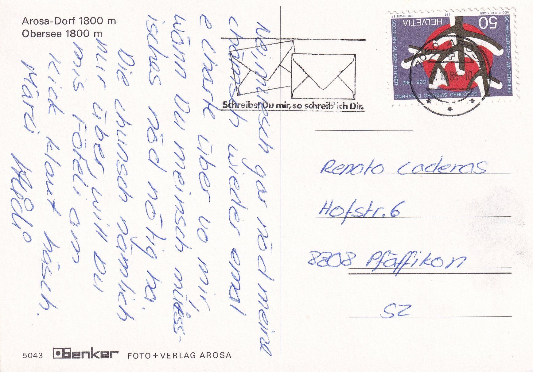 Cartoline postali: Arosa-Dorf /ay – Usato da Hombrechtikon venduto da Rudolf07 1