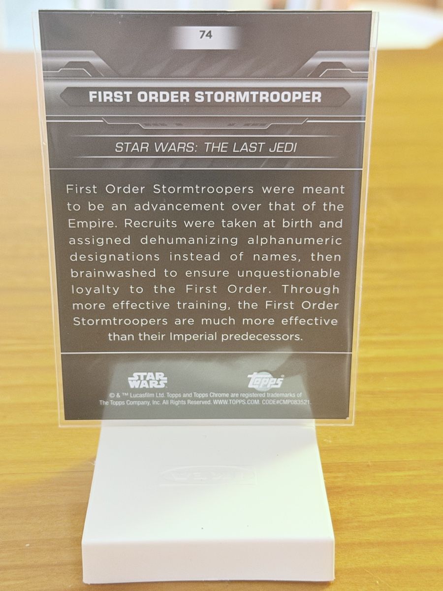 Topps Carte collezionabili: Carte Star Wars Topps Chrome Black First Order Stormtrooper – Nuovo (secondo la descrizione) da Grand-lancy venduto da chr_d9by 1