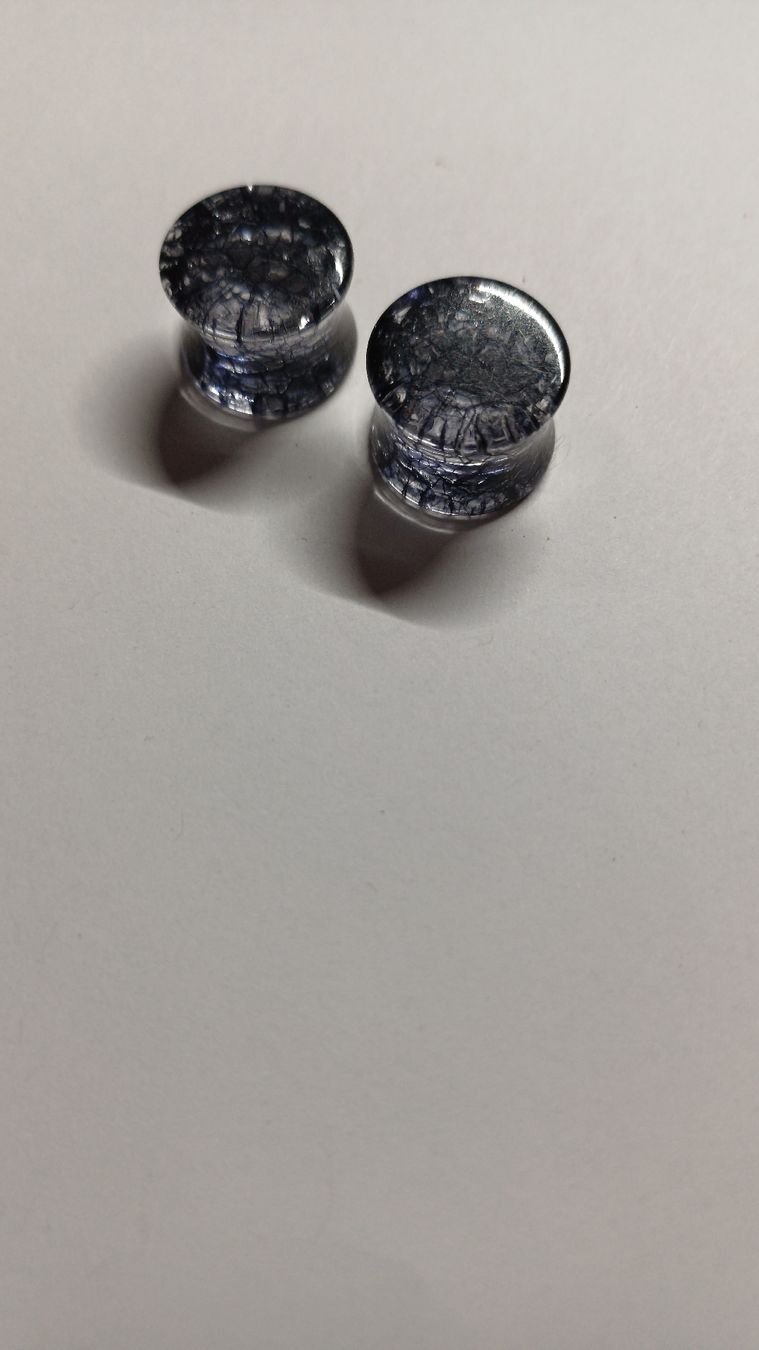 Orecchini pendenti & Orecchini a lobo: Ohr Plug Set diverse Materialien und Motive 14mm – Usato da Kriens venduto da Nikamii 2