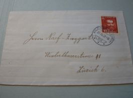 Brief 1932, Sondermarke10Rp Favre, o Kilchberg