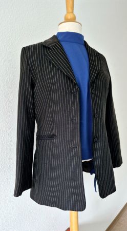 JACKE BLAZER LONGJACKE KOOKAI 40 L NADELSTREIFEN TOP ZU BLUS