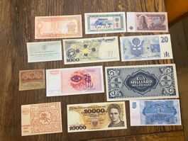 Lot de billets de banque internationaux, occasion
