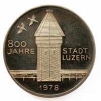Silbermedaille 800 Jahre Stadt Luzern 1978