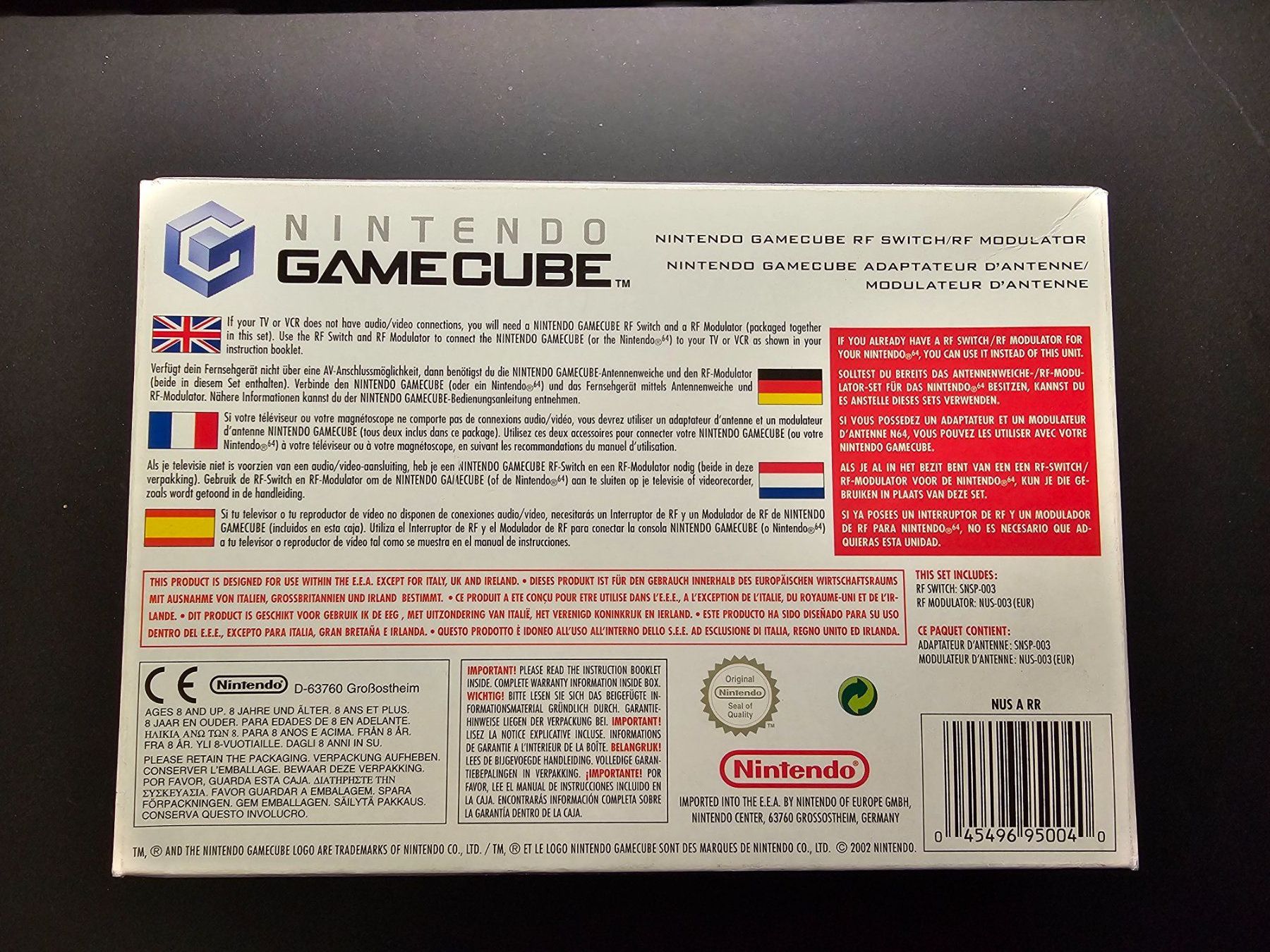 Nintendo Laufwerke & Adapter: Original Nintendo RF Switch / Modulator für Gamecube NEU – Neu und originalverpackt aus Luzern von rapionator 1