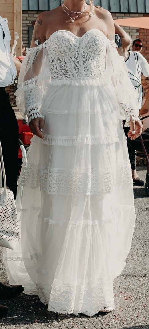 Vestiti: Wunderschönes Boho-Brautkleid, Grösse 38/40, einmal getragen – Usato da Einsiedeln venduto da cenikae 1