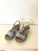 Rieker Sandale, Gr. 38, hellblau