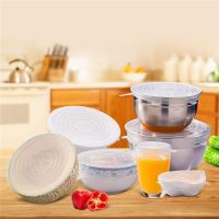 6 Stück Silikondeckel  - 6 pièces couvercles en silicone