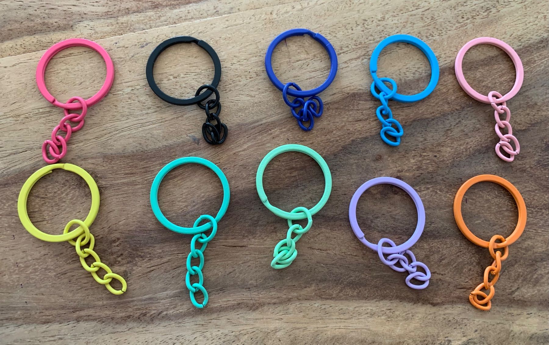 Bastelsets: 10x Schlüsselanhänger Ring bunt, Basteln / DIY – Neu und originalverpackt aus Geneve von vane267