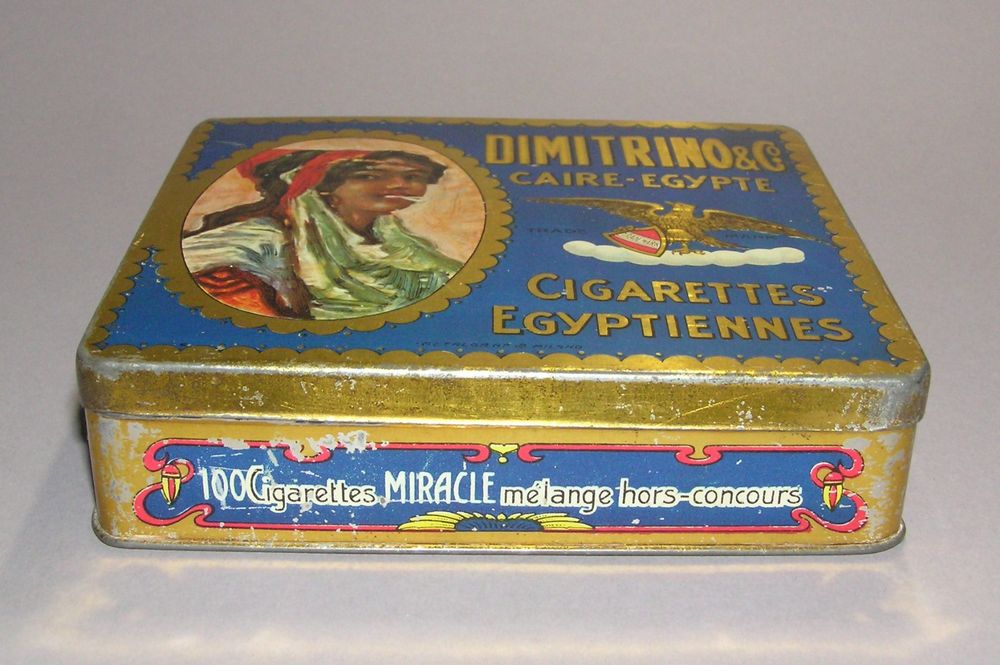 ALTE BLECHDOSE DOSE DIMITRINO CO. CIGARETTES EGYPTIENNES | Kaufen Auf ...