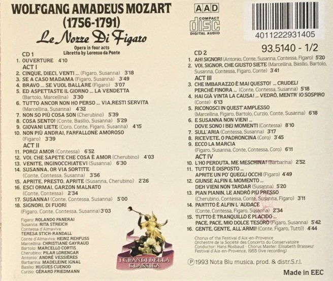CD: Mozart - Le Nozze di Figaro – Usato da Grüningen venduto da azulamarillo 1