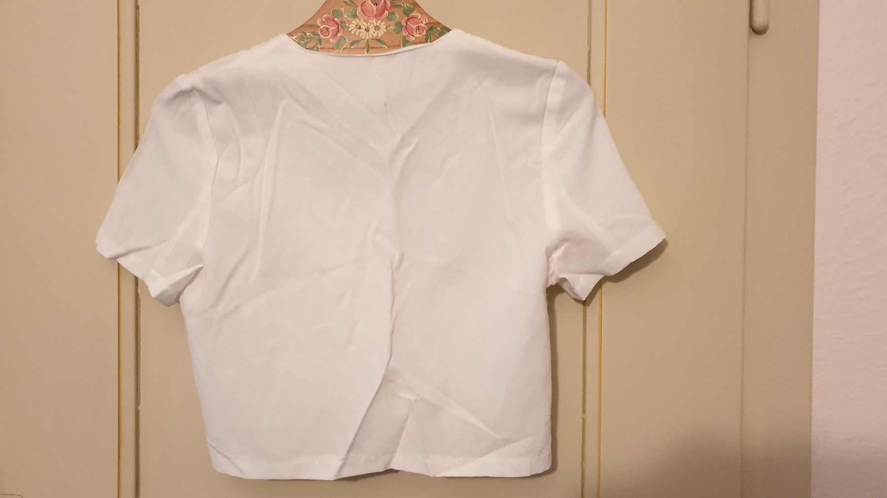 Camicette: Bluse kurz-weiss Baumwolle Happy Mode 34 – Usato da Biel/Bienne venduto da Bormida64 1