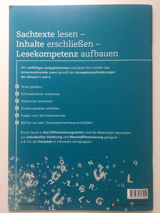Übungen zum Textverständnis Klasse 5/6 (Gebraucht) in Zürich für CHF 9.