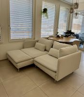 Ecksofa beige mit Récamiere