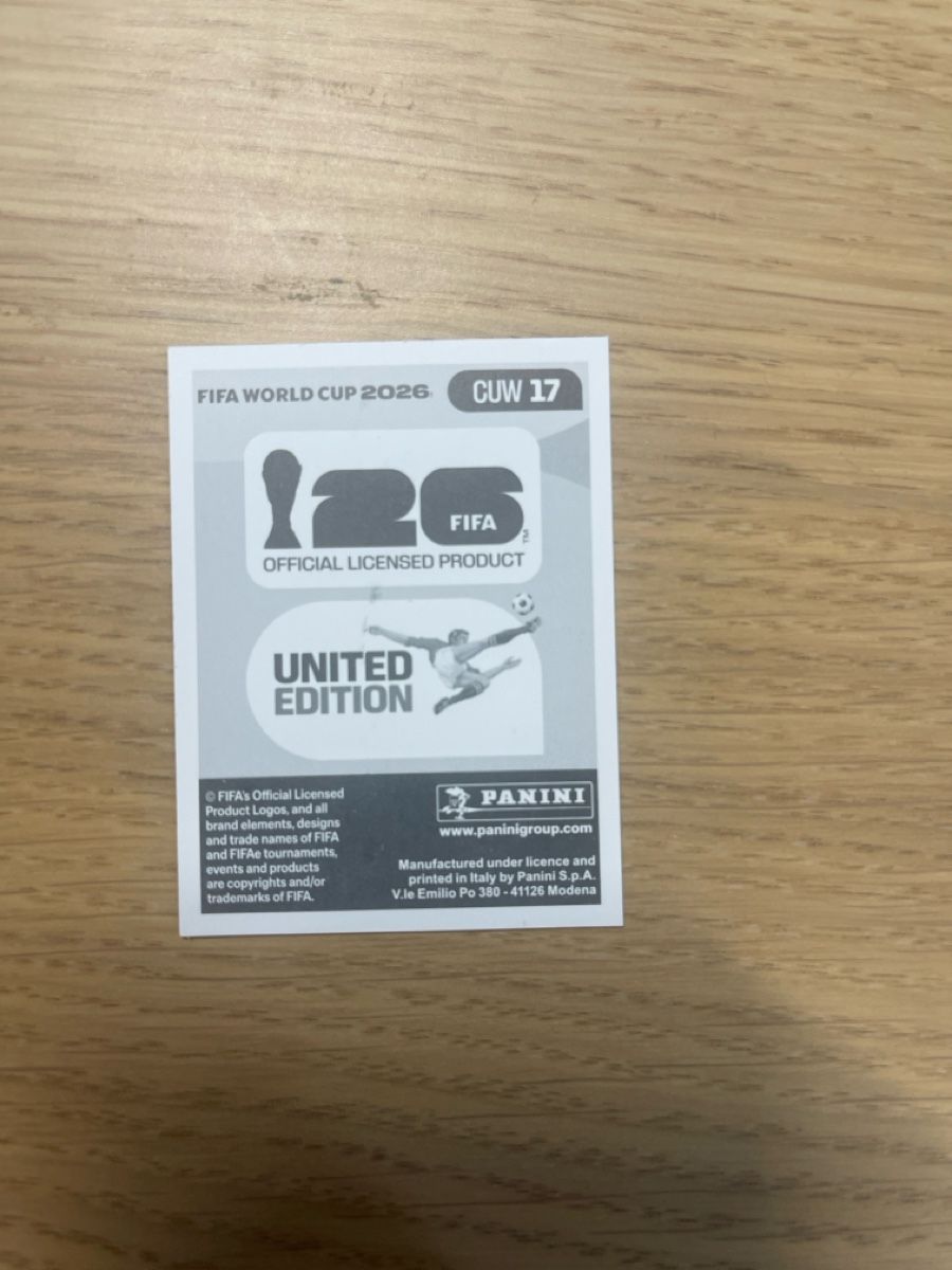Sticker: Panini FIFA WC CUW 17 – Nuovo (secondo la descrizione) da Lausanne 26 venduto da mar_2ldv 1