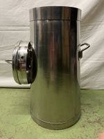 Chromstahl-Milchkanne mit Deckel und 2 Griffen