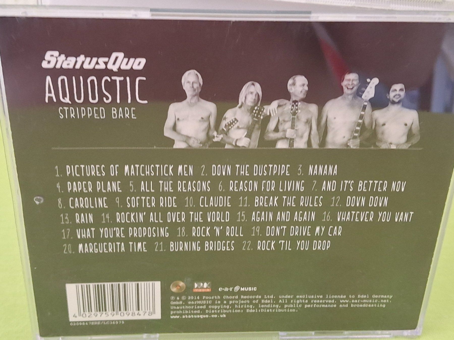 CD: CD Status Quo - Aquostic (Stripped Bare) – Usato da Aarberg venduto da Jackup1 1