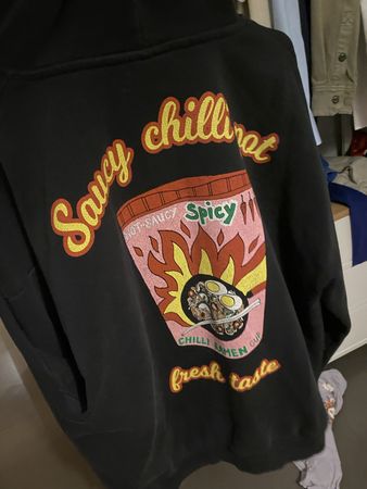 Revival Tees Hoodie Gr. M schwarz "fresh taste" Druck