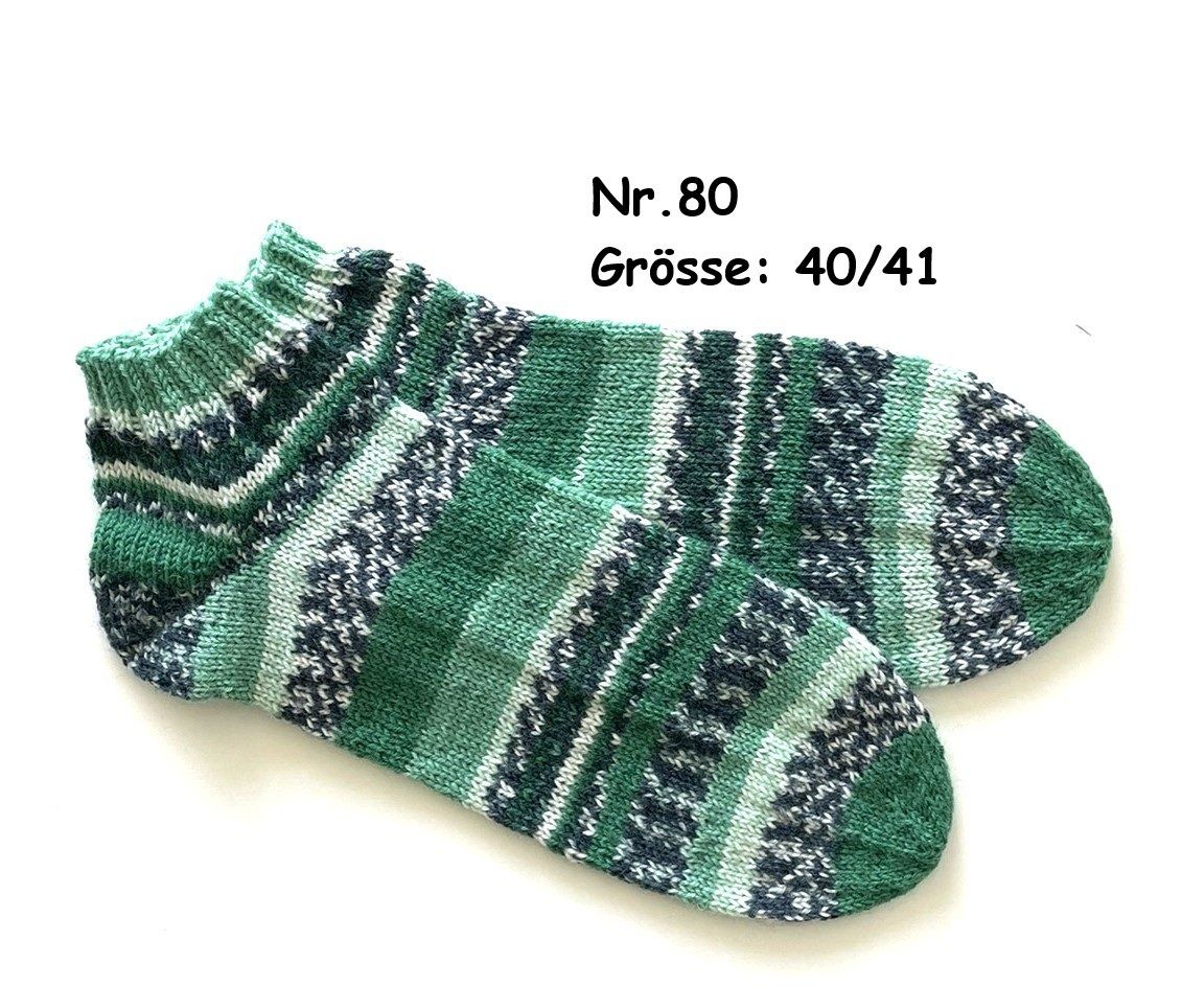 Calze: Sneaker - Socken handgestrickt  Gr.40/41  Nr.80 – Nuovo e nell'imballaggio originale da Täuffelen venduto da sohalt