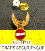 SUZUKI MOTOR-CYCLES LOGO MOTORRAD EAGLE GOLDIG SECURITY-CLIP