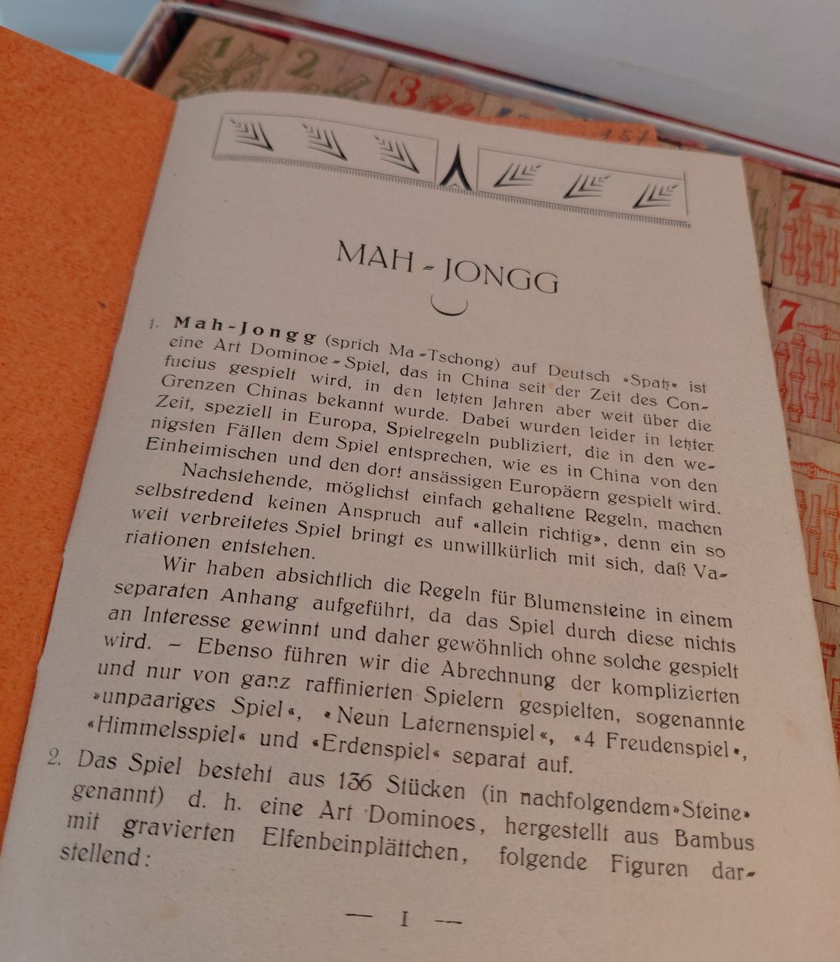 Franz Carl Weber Jeux: antikes Mah Jongg Spiel – D'occasion à Zürich par Rosys 1