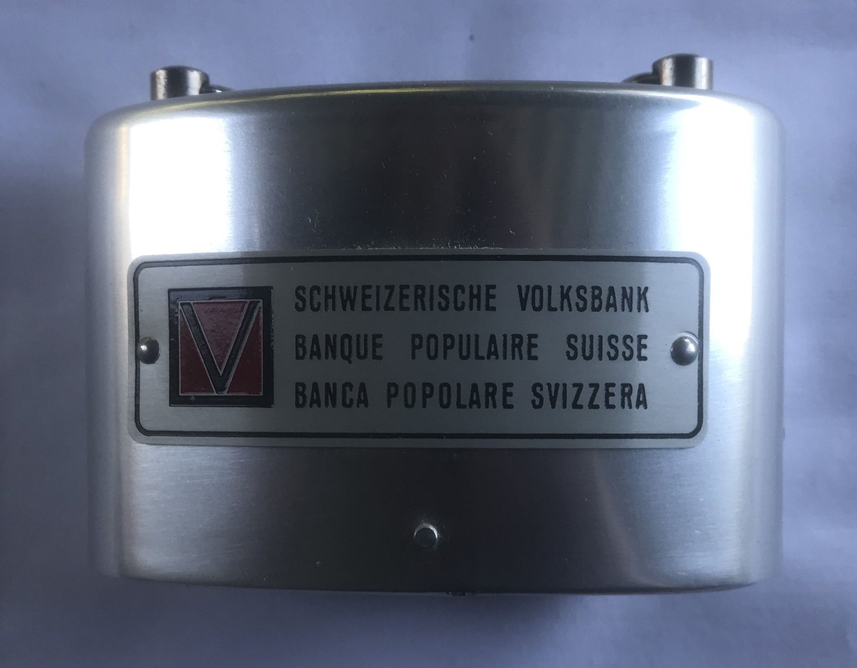 Spardosen: KÄSSELI SCHWEIZERISCHE VOLKSBKSBANK – Gebraucht aus Ostermundigen von Kari1937 2