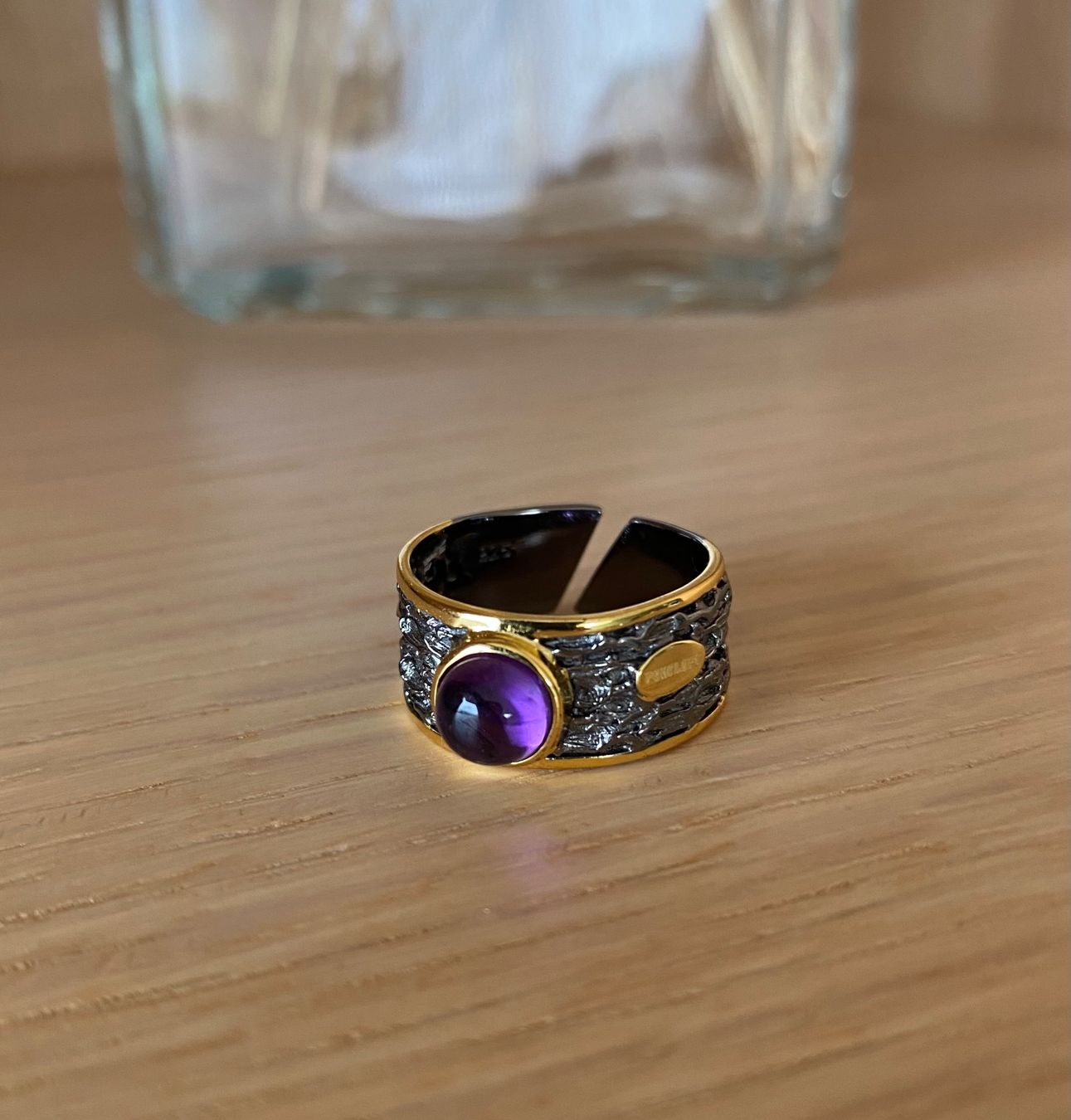 Anelli: Silber Ring mit Cabochon-Amethyst (Gr 55) – Nuovo (secondo la descrizione) da Hedingen venduto da Noizeetal 1