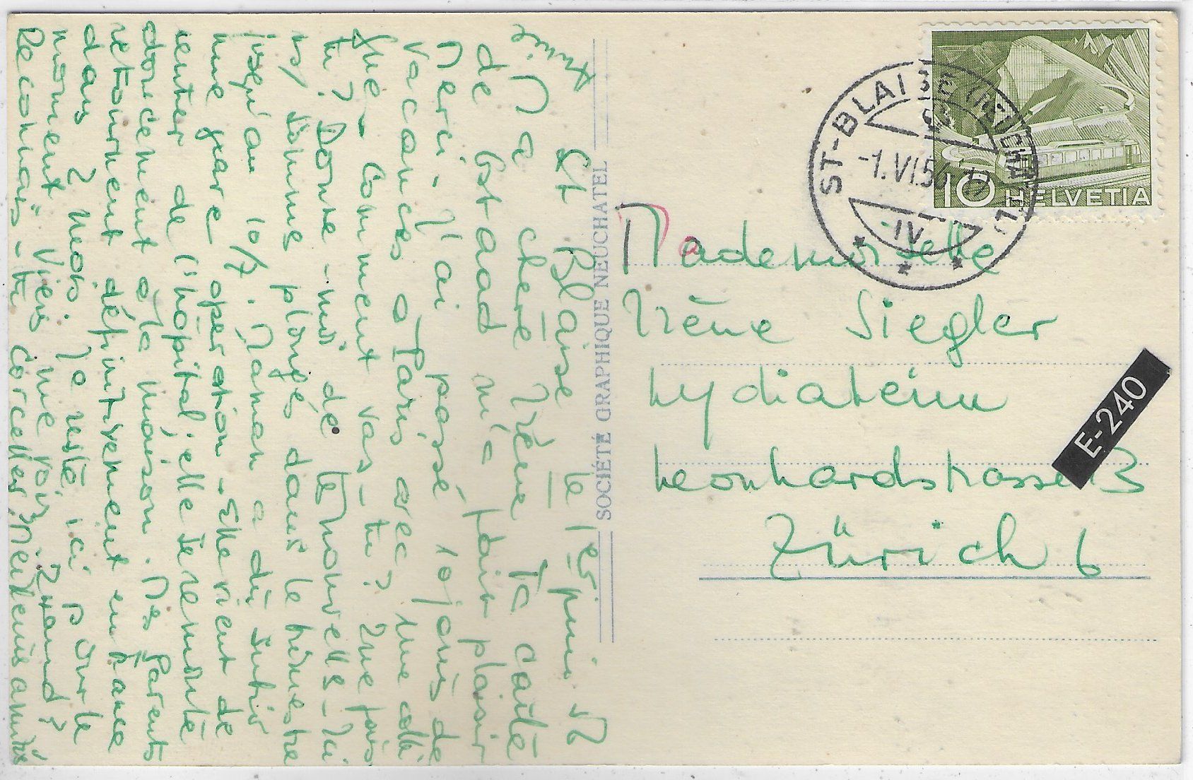 Cartoline postali: Peseux et vue sur Corcelles – Usato da Ettingen venduto da Kartenplanet 1
