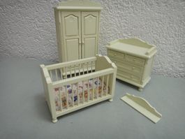 Puppenhauszubehör, Babyzimmer-Set, 4-teilig