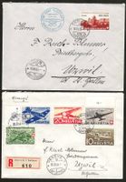 1943/1944 : 2 Flugpost Briefe