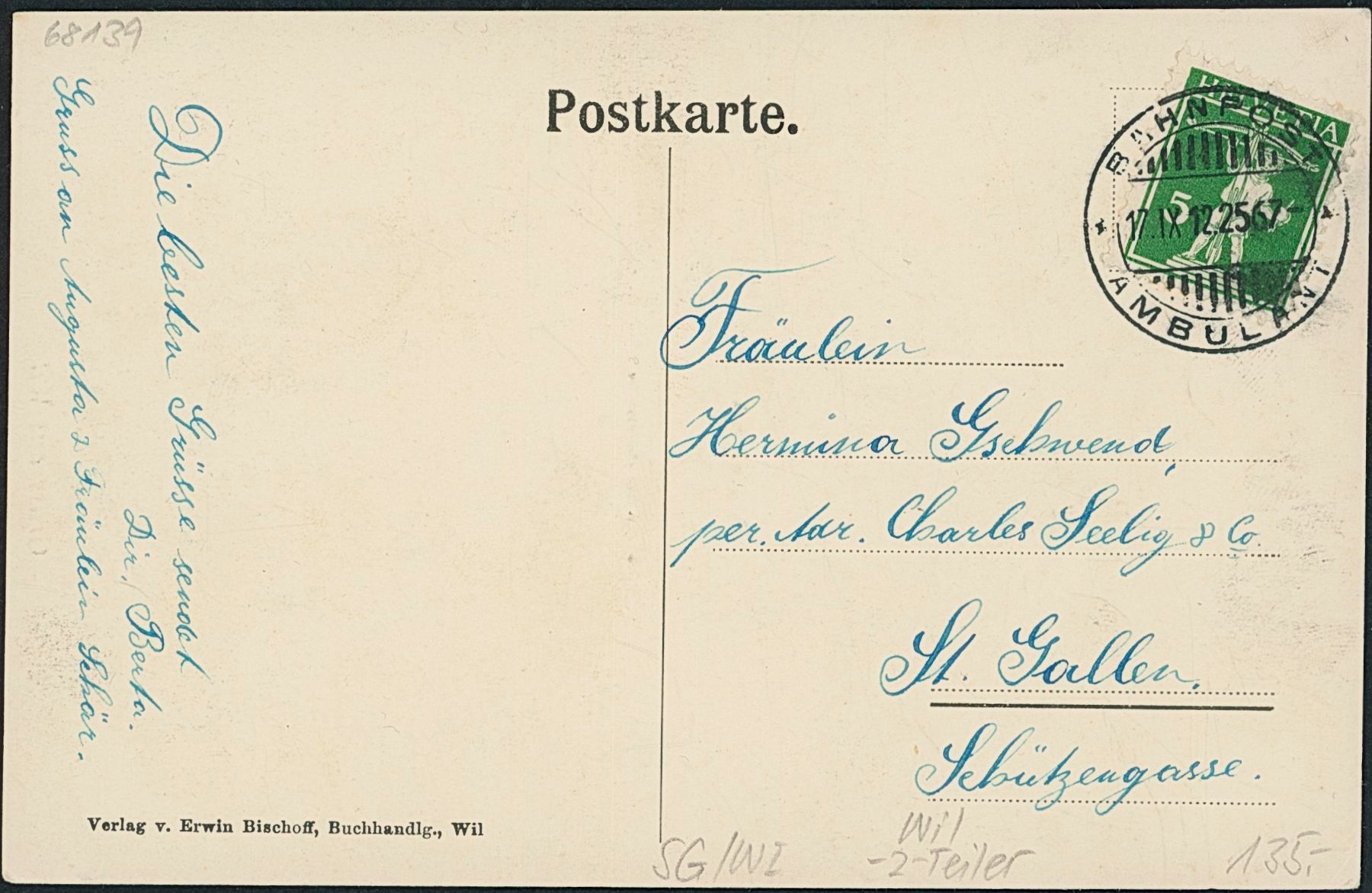 Cartoline postali: SG Wil – Usato da Schindellegi venduto da stationary 1