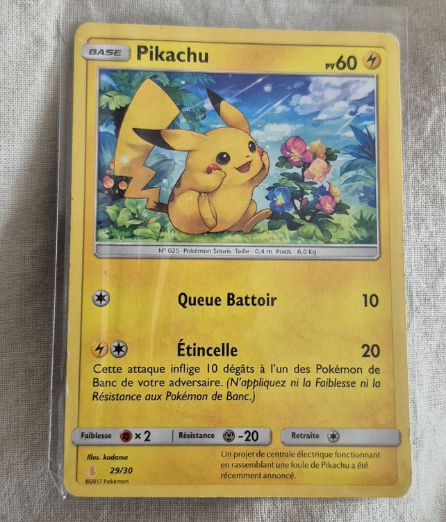 PIKACHU 29/30 PROMO 2017 RARE KIT RAICHU FRANÇAIS VINTAGE FR (Gebraucht ...