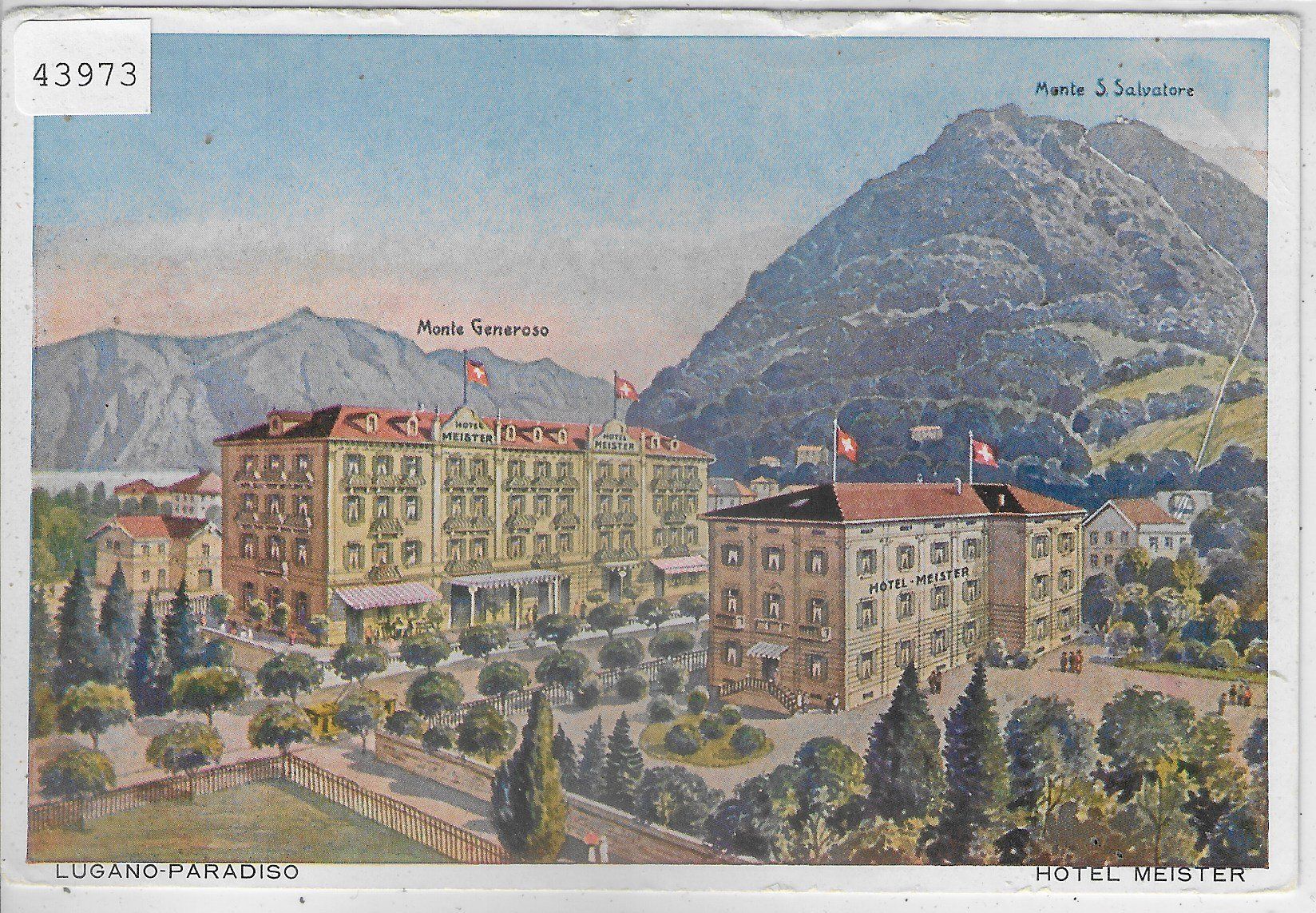 Ansichtskarten: Lugano-Paradiso - Hotel Meister – Gebraucht aus Ettingen von Kartenplanet