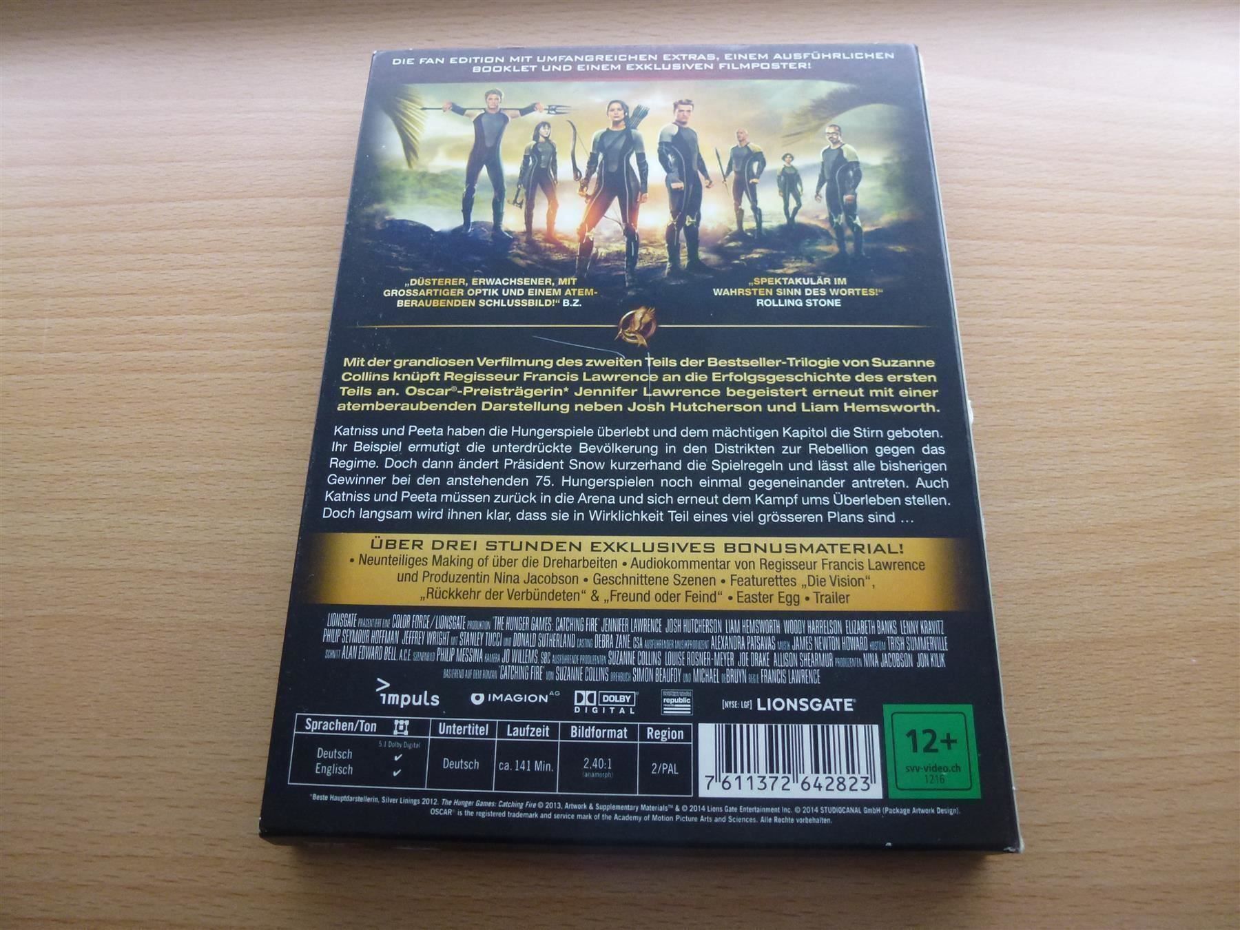 Tutti i DVDs: Die Tribute von Panem 2 - Catching Fire – Usato da Hombrechtikon venduto da Maloev17 1