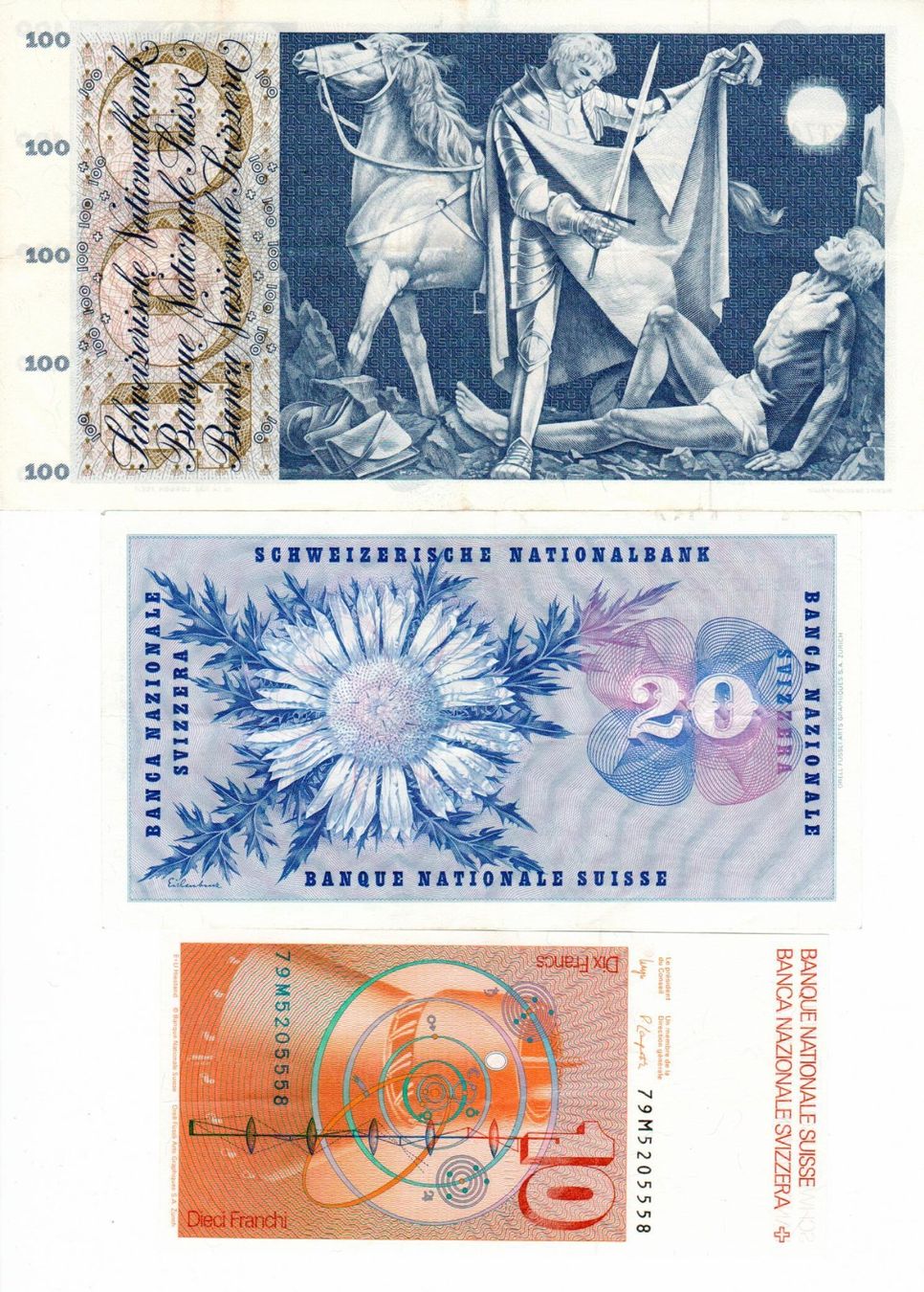 Banknoten: alte Schweizer Banknoten – Gebraucht aus Wolhusen von Curver9 1