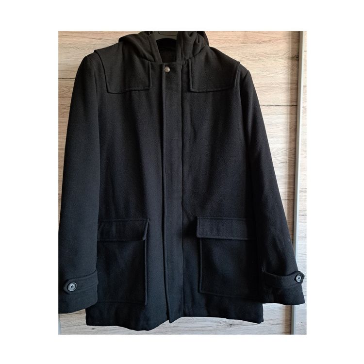 Manteau Sorbino noir avec capuche Taille L Comme neuf Italie (Neuf