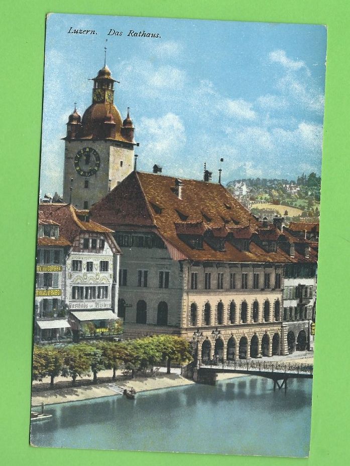 Ansichtskarten: Luzern Rathaus – Gebraucht aus Zürich von t24_de
