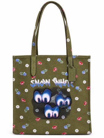 Coach x Disney Fairytale Canvas Shopper olivgrün Tasche