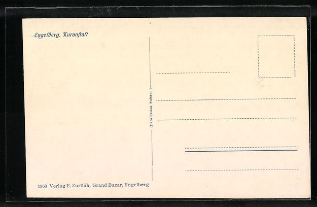 Cartoline postali: AK Engelberg, An der Kuranstalt – Usato da Berlin venduto da bartko-reher 1