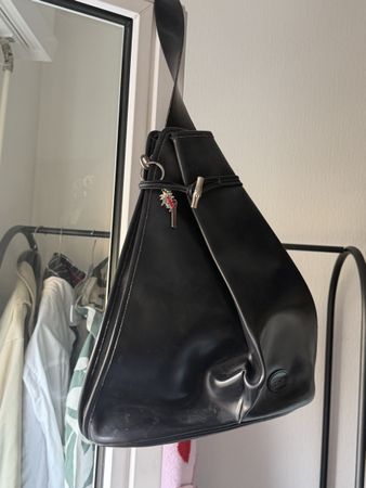Sac Longchamp noir cuir taille unique bon état