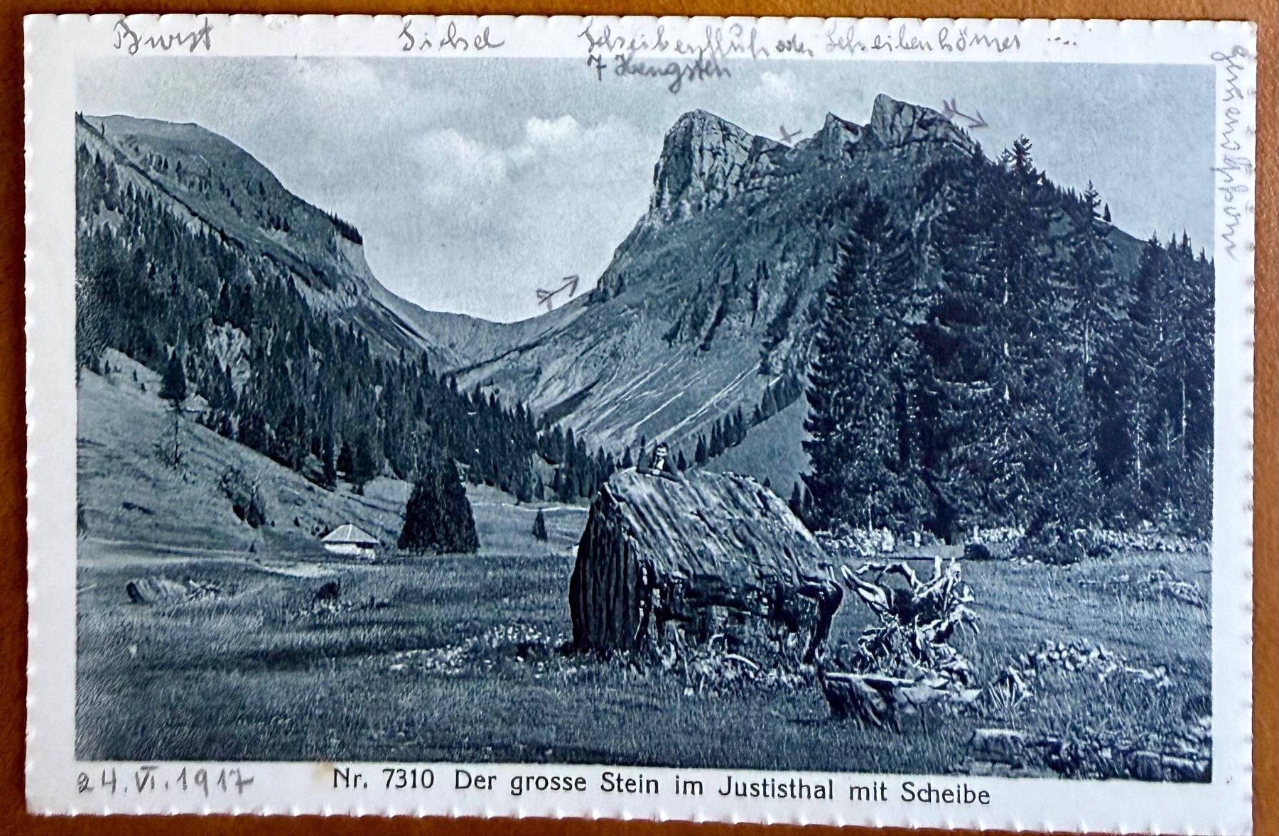 Cartoline postali: Justistal mit Scheibe 1917 – Usato da Lutry venduto da Ediego